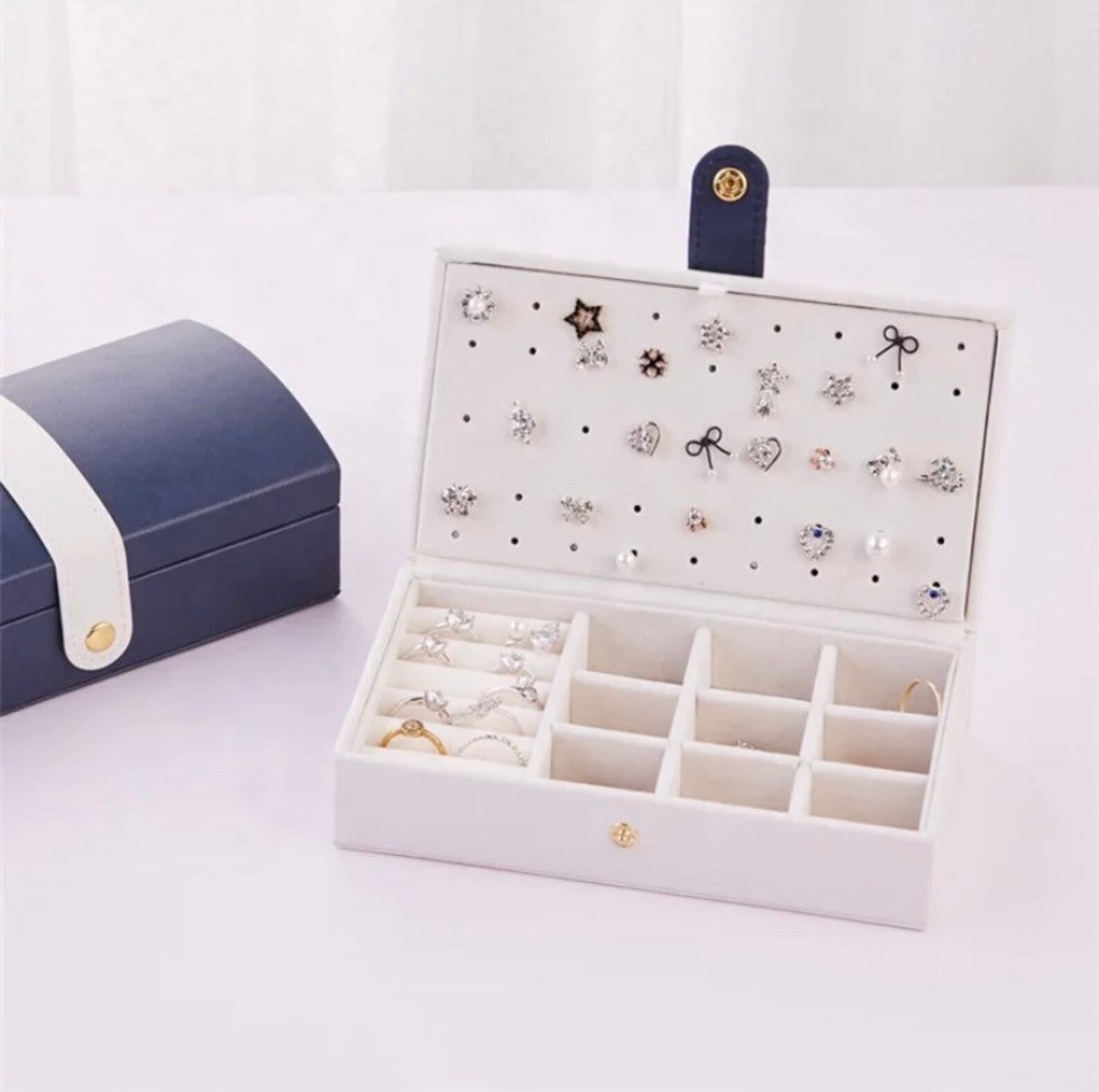Compact Jewelry Organizer Portable Jewelry Case Packing Etsy