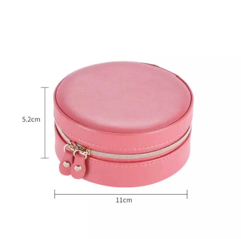 Mini Round Jewelry Box PU Leather Jewelry Packaging Display Etsy