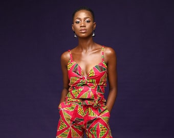 African Pants and Crop Top, Matching Pants, Ankara pants set,ankara clothings, african dress, African clothing for women, African prints.