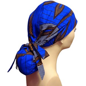 African print satin-lined, Scrub Cap, Surgical Hat, Ankara Print Scrub Cap,Ponytail Scrub Hat,Elasticized Scrub Cap, Protective Scrub Cap.