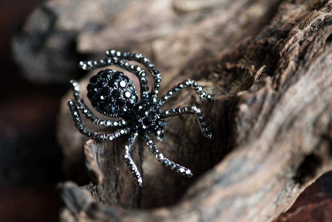 Tarantula Broochspider Jewelryrhinestone Jewelryspider Etsy