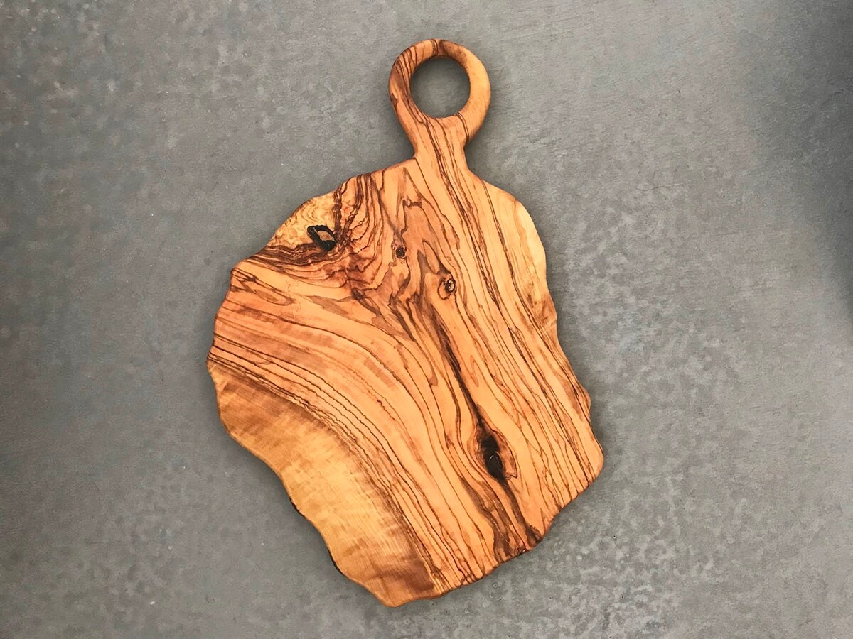 Olive Wood Cutting Board With Handle Wood Serving Board Wood Etsy