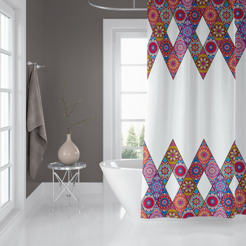 Patchwork Shower Curtain 120x200cm Digital Print Polyester - Etsy