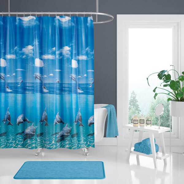 Dolphin Shower Curtain Etsy