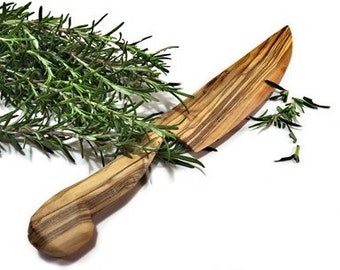 Olive Wood Knife, Wood Vegetable Knife, Natural Wood Knife, Handmade Knife ,