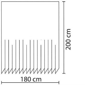 Creme Duschvorhang, Creme Badezimmer Gardine, Polyester wasserdicht, waschbar, Schimmel und Mehlew resistent, mit Haken Bild 3