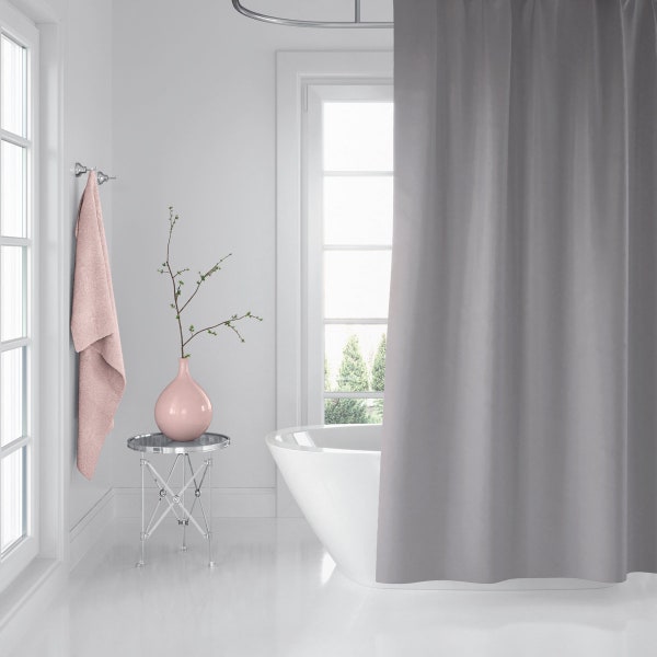 Grey Shower Curtain Etsy