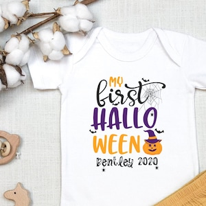 Personalized Name My First Halloween , Custom Name Bodysuit, Cute Halloween Girl Outfit, Custom , Halloween Outfit for Baby Boy, Onesie®