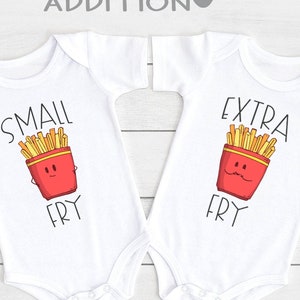 Funny Twins Baby Bodysuit, Small Fry, Best Friend Shirts, Twin Baby Gifts, Best Friends Outfits, Gift For Twins, Twin Outfit, Long Sleeve