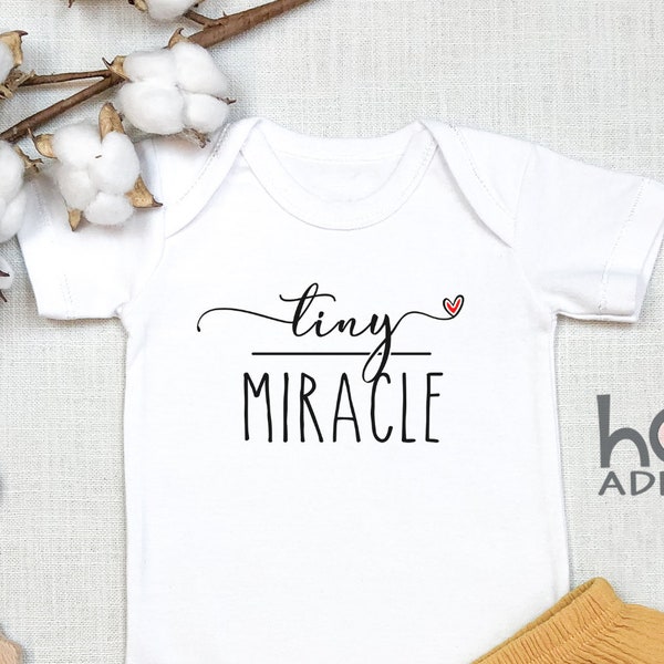 Tiny Miracle , Rainbow Baby, Worth The Wait Baby , Rainbow Baby Bodysuit, Pregnancy Announcement, Baby Reveal, Long Sleeve, Onesie®