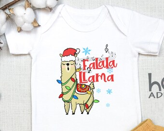 Fa La Llama Christmas Baby , Cute Llama Baby Bodysuit, Baby Boy , Baby Girl Outfit, First Christmas , Llama, Onesie®