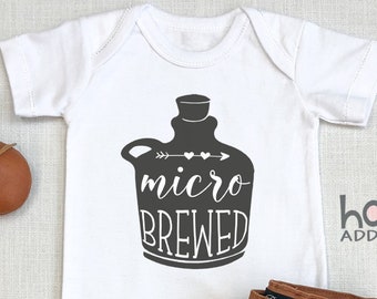 Micro Brewed , Baby Boy , Baby Girl , Beer Baby Bodysuit, Beer Baby , Locally Grown, Home Brewed Baby, Long Sleeve, Onesie®