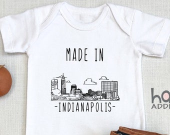 Made In Indianapolis, Indiana Baby , Baby Boy , Gift For New Baby, Baby Girl, Toddler Shirt, Long Sleeve, Someone Loves Me, Onesie®