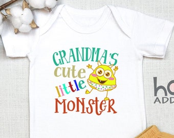 Personalized Grandma's Cute Little Monster , Personalized Grandpa, Custom Name Baby , Funny Baby s, Toddler Shirt, Onesie®