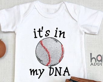 It's In My DNA Baseball , Funny Baseball, Baby Boy , Toddler Boy Newborn Outfit, Baseball Fan, I like Baseball I'm Told, Sports, Onesie®