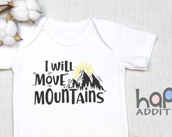 I Will Move Moutains Toddler T-Shirt, Adventure Awaits s, Hiking Buddy , Camping , Happy Camper, Traveling, Long Sleeve, Onesie®