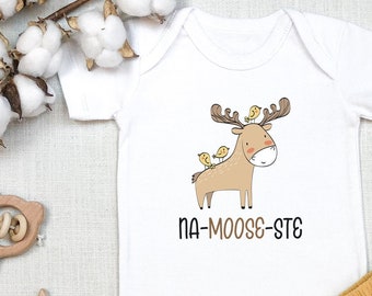 Moose Baby , Na-Moose-Ste Baby Bodysuit, Woodland, Forest Friends , Bird , Baby Girl Outfit, Baby Boy Outfit, Wild One, Onesie®