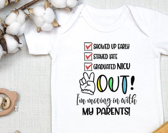 Peace Out NICU,  NICU Baby ,  NICU Graduate, Going Home Outfit, Preemie Baby Gift, Going Home , Rainbow Baby, Long Sleeve, Onesie®