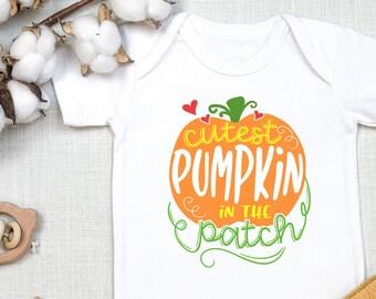Cutest Pumpkin In The Patch Baby , Fall Baby Clothes, s, Toddler Outfit, Long Sleeve, Toddler Shirt, Tee, Pumpkin Patch Outfit, Onesie®