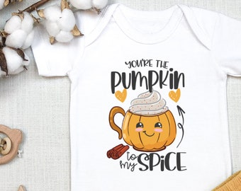 You're The Pumpkin To My Spice Fall Baby , Latte, Pie, Fall Baby Clothes, s, Toddler Outfit, Long Sleeve, Toddler Shirt, Tee, Onesie®