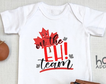 Canadian Baby , On The Eh Team , Funny Baby s, Canada Baby Gift, Canadian Baby, Cute Eh, Toddler Shirt, Long Sleeve, Onesie®