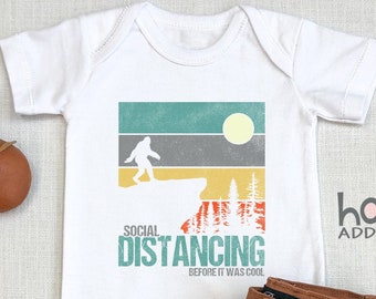 Social Distancing Before It Was Cool Baby , Quarantine , Newborn Baby Gift, Virtual Baby Shower Gift, Baby Boy Gift, Baby Girl, Onesie®