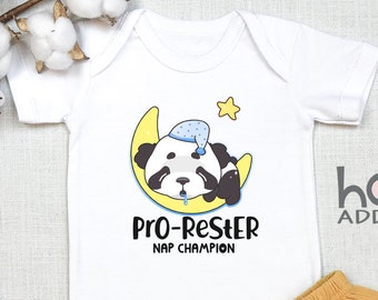 Funny Panda , Funny Baby , Pro-Rester Nap Champion, Cute Panda, Gift for Baby Boy, Toddler Shirt, Long Sleeve, Onesie®