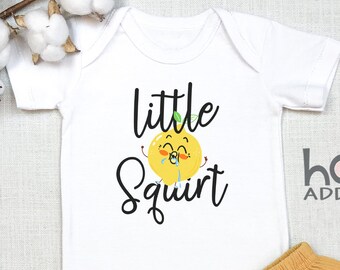 Little Squirt , Funny Baby s, Lemon Bodysuit, Funny Toddler Shirt, Vegan Baby , Fruit, Cute Kids Funny Shirt, Long Sleeve, Onesie®