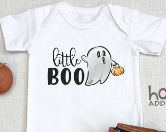Little Boo , Cute Halloween s, Halloween Shirt for Toddlers, Toddler Tee T-Shirt, Cute Ghost, Halloween Outfit, Long Sleeve, Onesie®