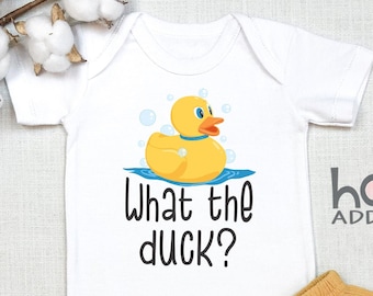 What The Duck , Funny s, Rubber Duck, Animal Baby Shower Gift, Sassy, Toddler Shirt, Kids Shirt, Niece Nephew, Long Sleeve, Onesie®