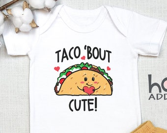 Taco 'Bout Cute , Baby Bodysuit, Taco About Cute Baby , Mexican , Food , Taco , Taco Tuesdays, Baby Girl, Onesie®