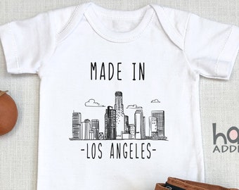 Made in Los Angeles Baby , Baby Boy, Baby Shower Gift, Someone Loves Me In California, Pregnancy Reveal, Toddler Shirt, Long Sleeve, Onesie®