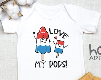 Love My Pops , Cute Daddy , Father's Day Gift, Daddy and Me, Pun , Toddler T-shirt, Tee, Father's Day , Long Sleeve, Onesie®