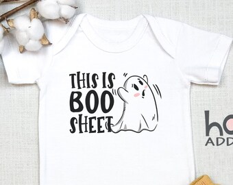 Funny Halloween s, Baby Bodysuit, This is Boo Sheet, Halloween Shirt for Toddlers, Kids, Toddler Tee T-Shirt, Cute Ghost, Pun, Onesie®