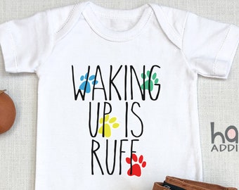Funny Dog Pun Baby , Waking Up Is Ruff, Funny Baby s, The Dog Did It, My Sibling Has Paws, Baby Gift, Funny Baby, Onesie®