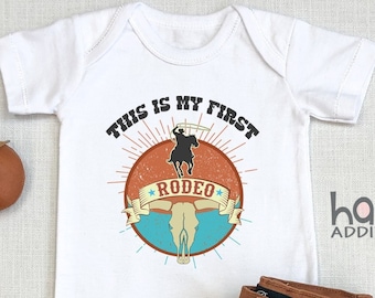 First Rodeo, Rodeo Theme, Wild West Horse Bodysuit, Western Theme Baby, Rodeo Baby, Cowboy Baby, Barn Bodysuit, Unique Baby Shower Gift
