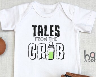 Funny Halloween s, Baby Bodysuit, Tales From The Crib , Halloween Shirt for Baby, Funny Halloween Baby Outfit, Long Sleeve, Onesie®