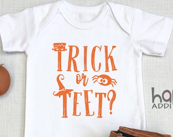 Trick Or Teet , Funny Halloween s, Trick Or Treat,  Baby Boy Gift, Baby Girl Gift, Long Sleeve, Funny Baby Halloween, Onesie®