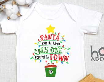 Christmas Baby Announcement , Bodysuit, Pregnancy Announcement, Pregnancy Reveal, Christmas Reveal, Baby Reveal, Custom Reveal Ideas