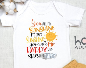 You Are My Sunshine , Hipster Baby Clothes, Cute Sayings , Baby Shower Gift, Cute Baby Bodysuits, Going Home Outfit, Baby Boy, Onesie®