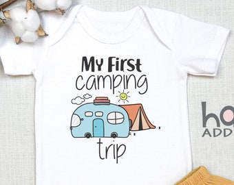 My First Camping Trip , Happy Camper, Adventure Baby s, Camping Bodysuit, Toddler Camping T-shirt, First Camping Shirt, Onesie®
