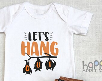 Let's Hang Out , First Halloween s, Baby Bodysuit, Let's Hang Out, Halloween Shirt for Toddlers, Kids, Cute Halloween Baby, Onesie®