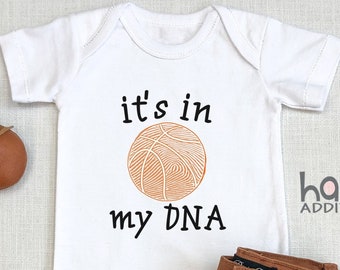 It's In My DNA Basketball Onesie®, Cute Basketball Shirt for Toddler, Sports Themed Baby Shower Gift, Basketball Raglan, Long Sleeve,