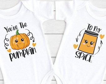 Cute Twin s, You're The Pumpkin To My Spice, Best Friend Shirts, Twin Baby, Best Friends Outfits, Gift For Twins, Twin Outfit, Toddler