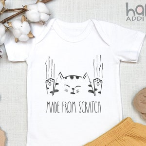 Made From Scratch Baby , Cat , Newborn, Infant, Outfit, Baby Bodysuit, Crazy Cat Baby, Kitten , Cat Lady , Funny, Onesie®