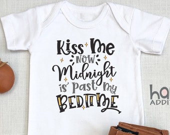 Kiss Me Now Onesie®, Happy New Year Baby, Baby Boy, Funny New Years Outfit, Long Sleeve, Cute New Years Eve Outfit, Onesie®