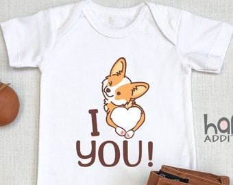Corgi , I Love You Corgi's, Corgi Themed Party, Toddler Shirt, Long Sleeve, Baby Girl , Baby Bodysuit, Dog Lover, Clothes, Onesie®