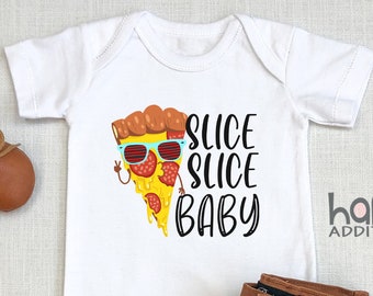 Slice Slice Baby  Bodysuit, Funny Baby s, Niece Nephew Baby Shower Gift, Pizza Shirt, Food , Long Sleeve, Funny Pun, Onesie®