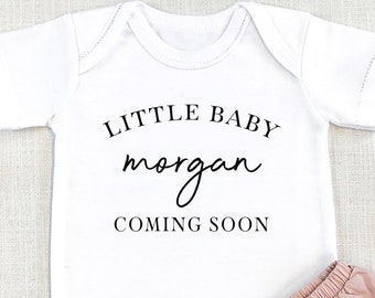 Personalized Name Baby , Baby Reveal, Pregnancy Reveal, Custom , Baby Girl Reveal, Photo Ideas, Custom Baby Name Bodysuit, Onesie®