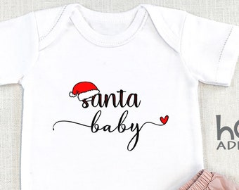 Santa Baby Christmas , Cute Christmas Baby s,  Baby Girl , Baby Girl Outfit, Baby Reveal Ideas for Christmas, Onesie®